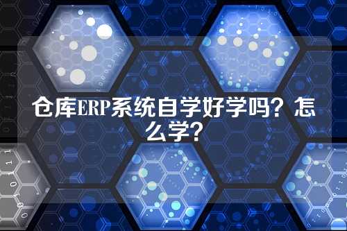 仓库ERP系统自学好学吗？怎么学？