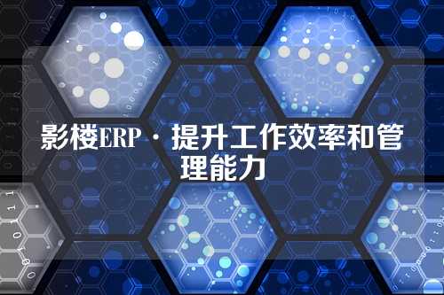 影楼ERP·提升工作效率和管理能力