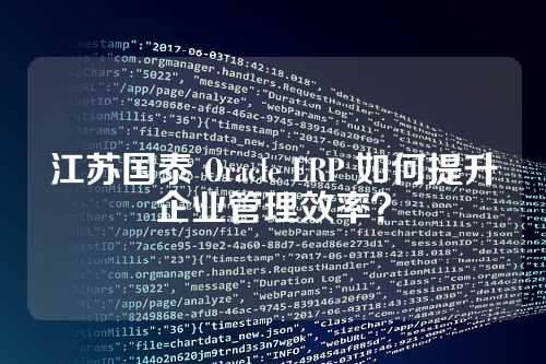 江苏国泰 Oracle ERP 如何提升企业管理效率?
