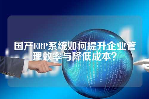 国产ERP系统如何提升企业管理效率与降低成本?
