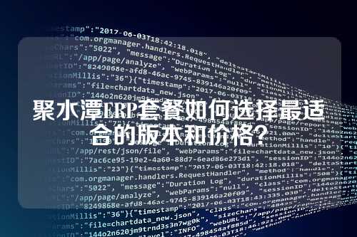 聚水潭ERP套餐如何选择最适合的版本和价格?
