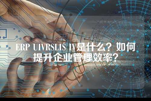 ERP UIVRSLIS IV是什么？如何提升企业管理效率？