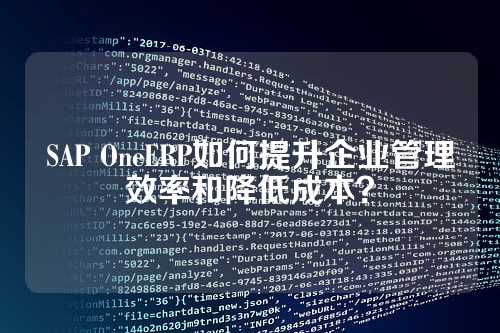 SAP OneERP如何提升企业管理效率和降低成本？