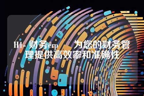 H1- 财务erp – 为您的财务管理提供高效率和准确性