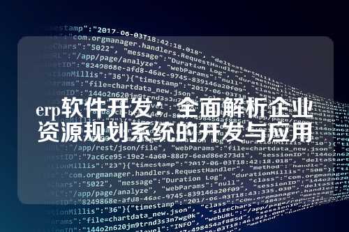 erp软件开发:全面解析企业资源规划系统的开发与应用