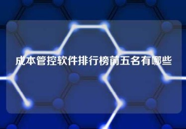 成本管控软件排行榜前五名有哪些 成本管控软件排行榜前五名有哪些