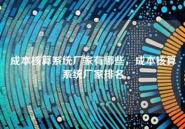 成本核算系统厂家有哪些,成本核算系统厂家排名 成本核算系统厂家有哪些,成本核算系统厂家排名