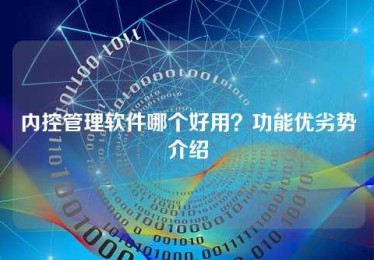 内控管理软件哪个好用?功能优劣势介绍 内控管理软件哪个好用?功能优劣势介绍