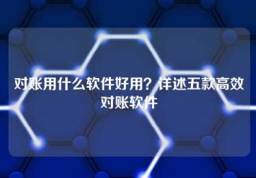 对账用什么软件好用?详述五款高效对账软件 对账用什么软件好用?详述五款高效对账软件