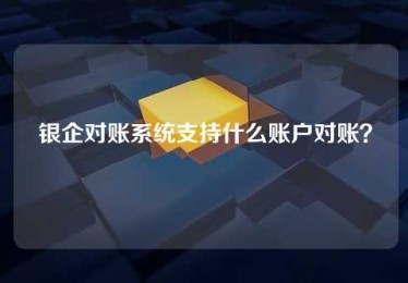 银企对账系统支持什么账户对账? 银企对账系统支持什么账户对账?