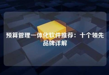 预算管理一体化软件推荐:十个领先品牌详解 预算管理一体化软件推荐:十个领先品牌详解