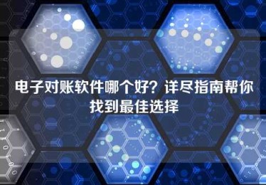 电子对账软件哪个好?详尽指南帮你找到最佳选择 电子对账软件哪个好?详尽指南帮你找到最佳选择