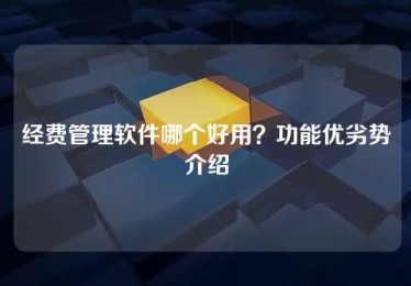 经费管理软件哪个好用?功能优劣势介绍 经费管理软件哪个好用?功能优劣势介绍