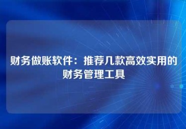 财务做账软件:推荐几款高效实用的财务管理工具 财务做账软件:推荐几款高效实用的财务管理工具