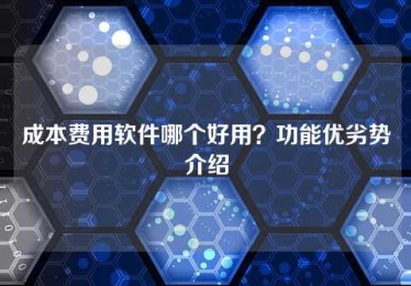 成本费用软件哪个好用?功能优劣势介绍 成本费用软件哪个好用?功能优劣势介绍
