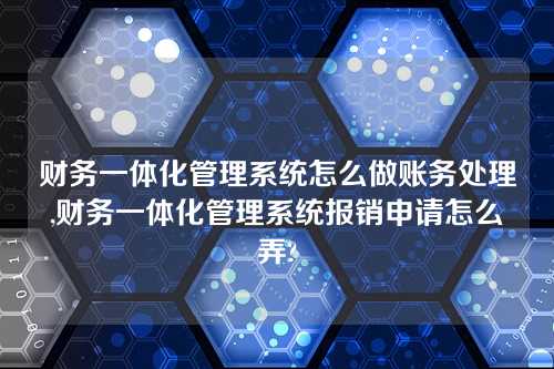 财务一体化管理系统怎么做账务处理,财务一体化管理系统报销申请怎么弄?