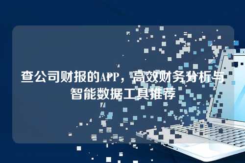 查公司财报的APP,高效财务分析与智能数据工具推荐