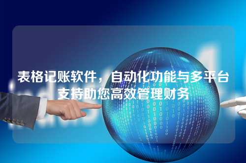 表格记账软件,自动化功能与多平台支持助您高效管理财务