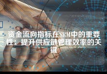 资金流向指标在SRM中的重要性：提升供应链管理效率的关键