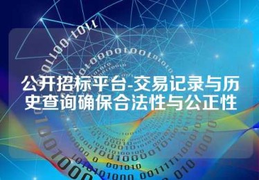 公开招标平台-交易记录与历史查询确保合法性与公正性