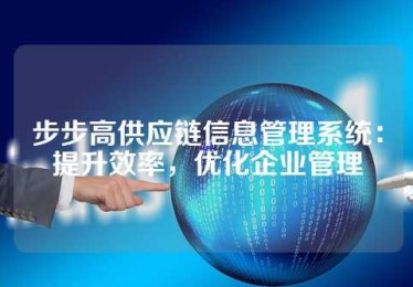 步步高供应链信息管理系统：提升效率，优化企业管理