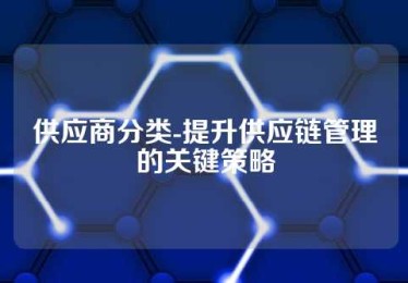供应商分类-提升供应链管理的关键策略