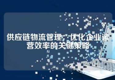 供应链物流管理：优化企业运营效率的关键策略