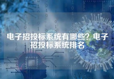 电子招投标系统有哪些？电子招投标系统排名