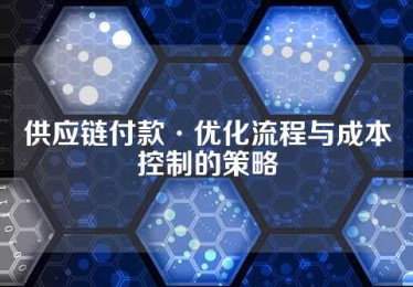供应链付款·优化流程与成本控制的策略