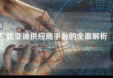 比亚迪供应商平台的全面解析
