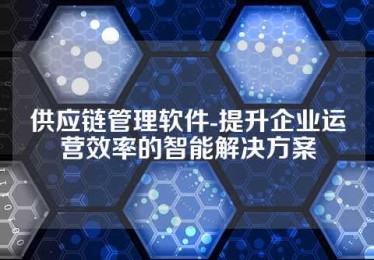 供应链管理软件-提升企业运营效率的智能解决方案