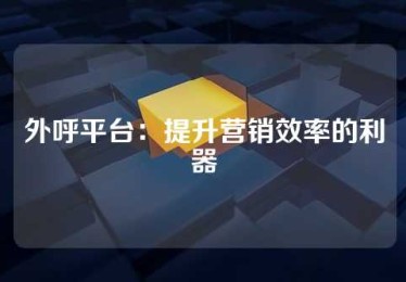 外呼平台：提升营销效率的利器