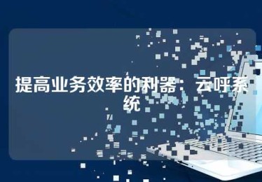 提高业务效率的利器：云呼系统