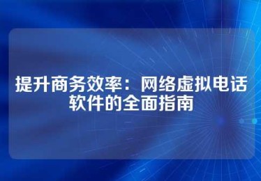 提升商务效率：网络虚拟电话软件的全面指南
