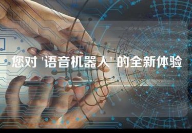 您对 '语音机器人' 的全新体验